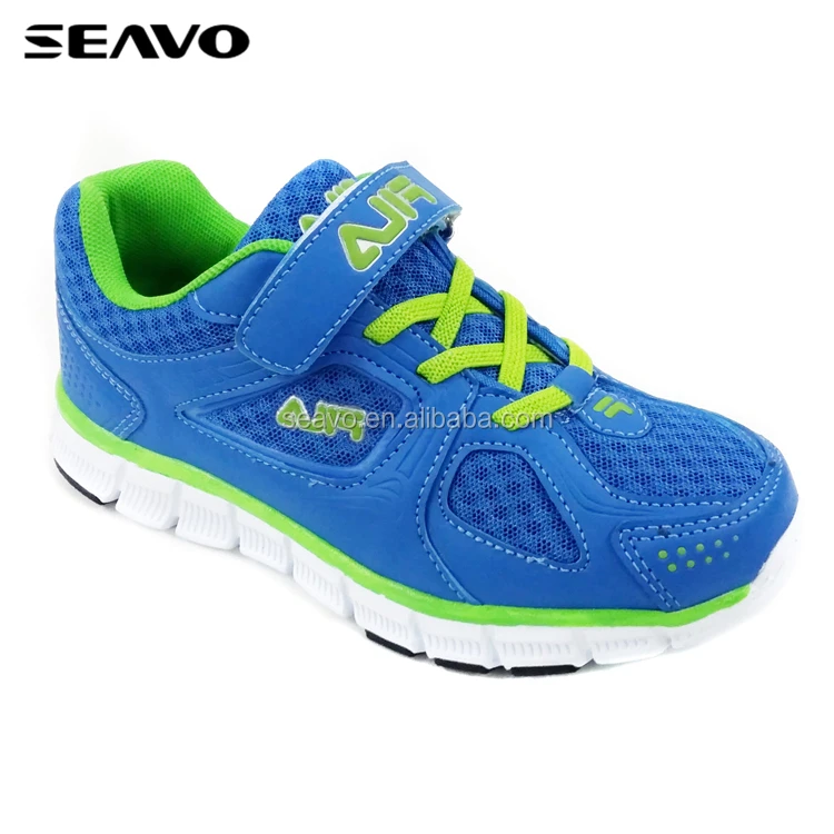 
SEAVO SS17 the best wholesale name brand customized elastic closure junior jogging sports shoes with low price 