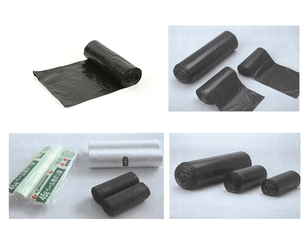 Automatic Double Line Without Core Plastic Garbage Rolls Machine Price coreless garbage roll bag making machine