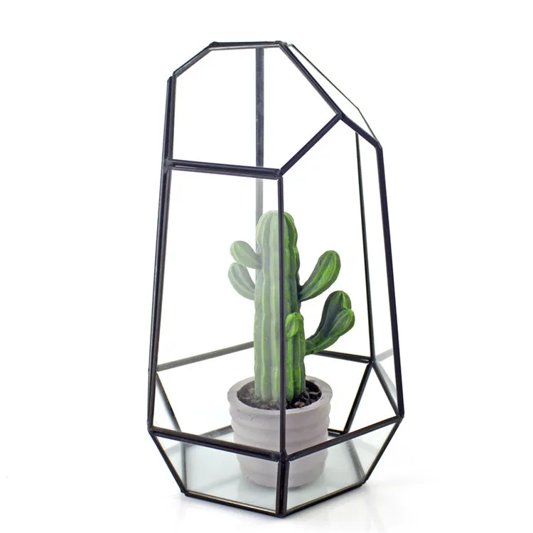 
Directly Factory Price Cheap Wholesale hot sale clear geometric glass terrarium 