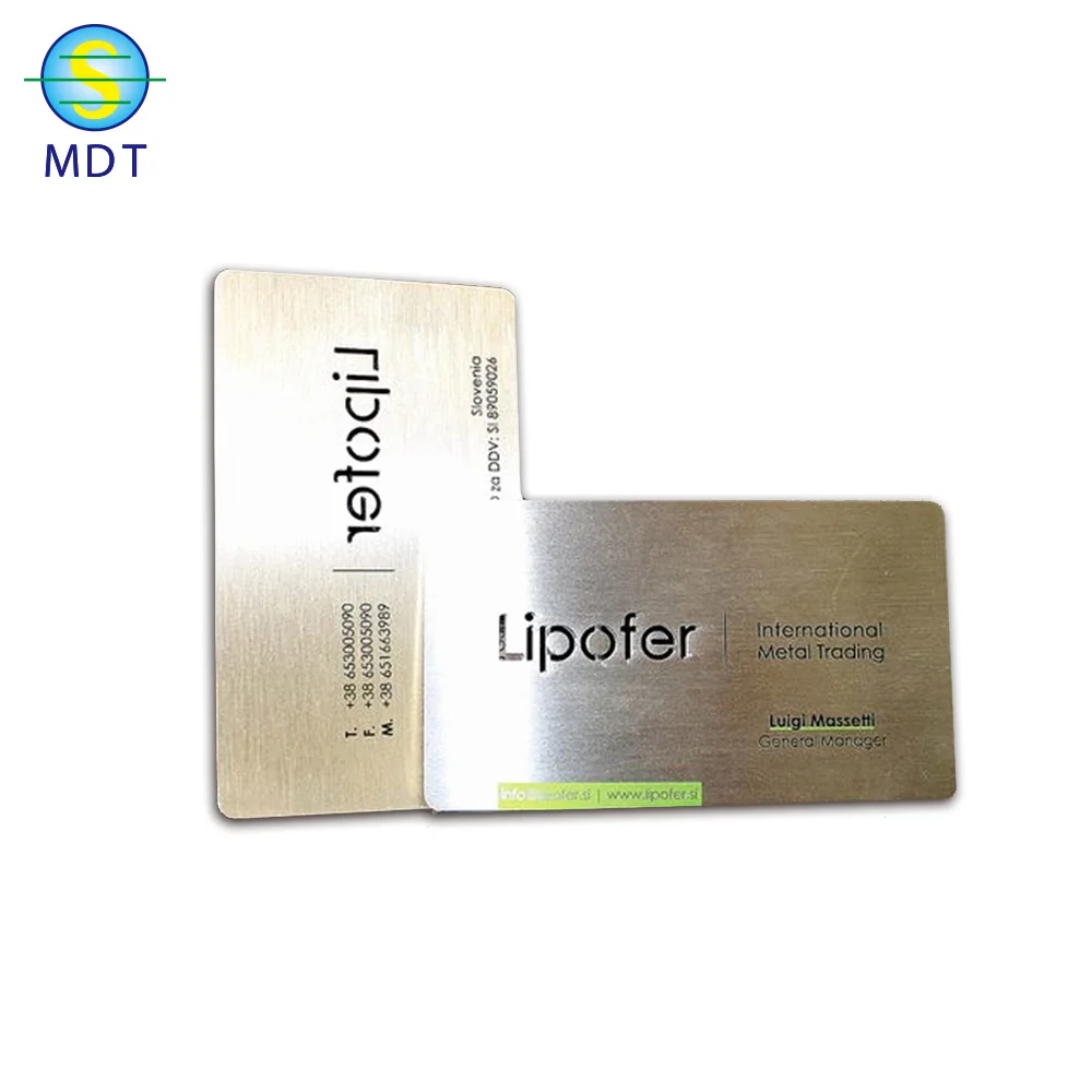 Rose Gold Mirror Metal Business Cards made in China