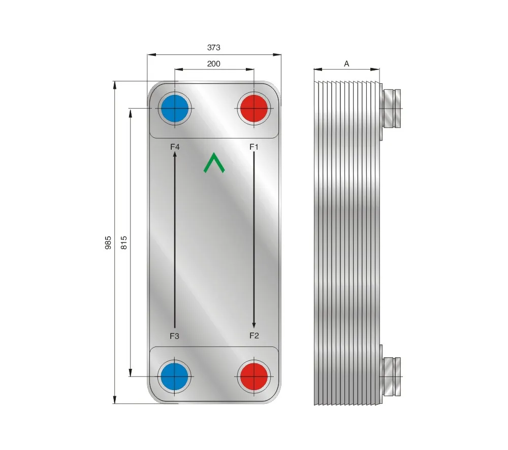FHC310 brazed r410a heat water heat plate for plate heat exchanger