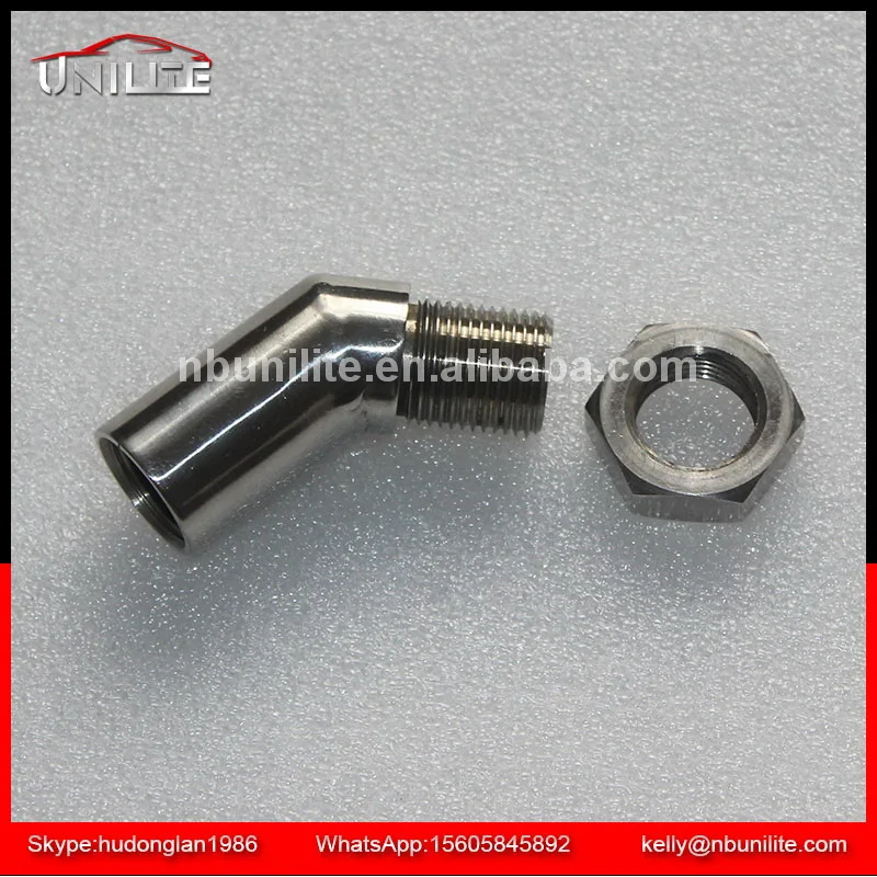 CEL Fix Exhaust Stainless Steel Polished O2 OXYGEN SENSOR EXTENDER EXTENSION ANGLED SPACER M18 x 1.5 02 BUNG