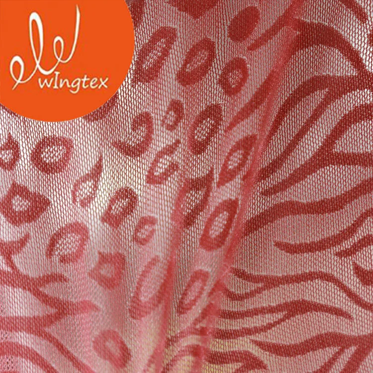 Fabric textiles130gsm Noly73% Spandex27% leopard jacquard soft elastic for underwear