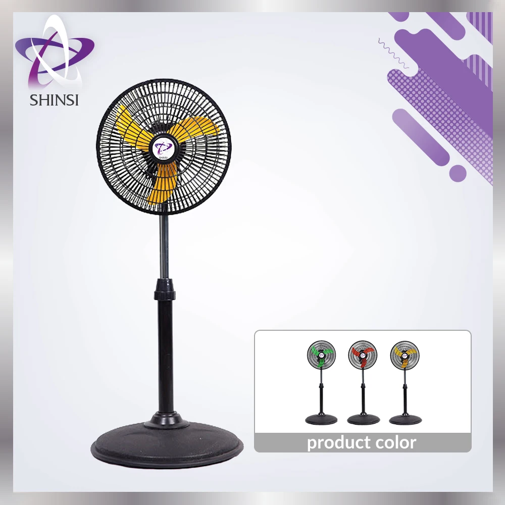 High efficiency Oscillating Pedestal Stand Fan SS-1010RBPG low noise  3 blades