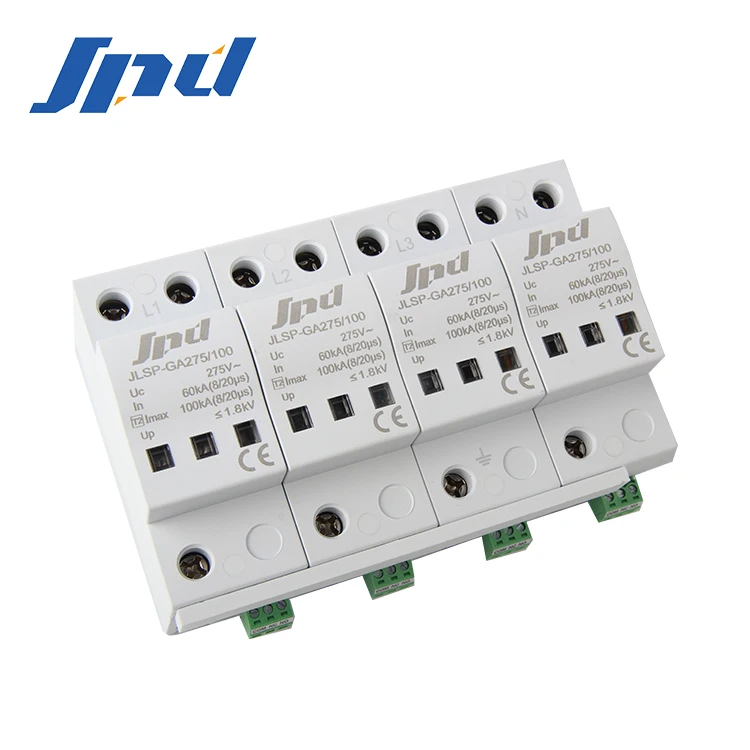 JINLI spd 275V ac surge protection device 100ka 4P lighting surge protector