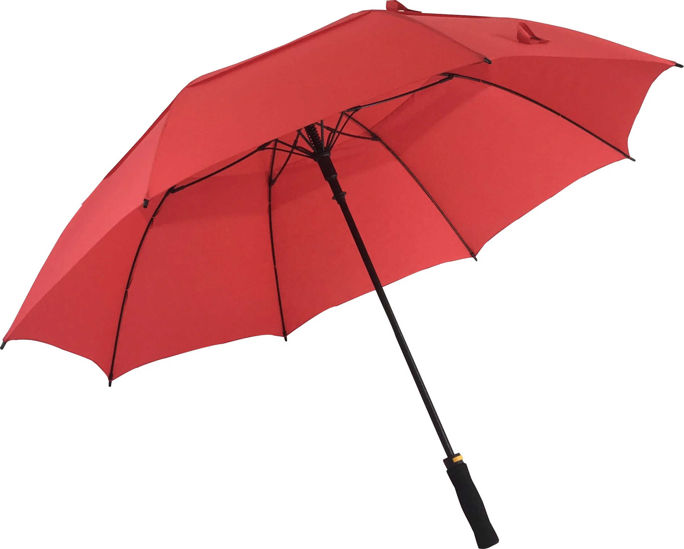 30 Inch Automatic Red Color Double Layers Air Vented Golf Umbrella