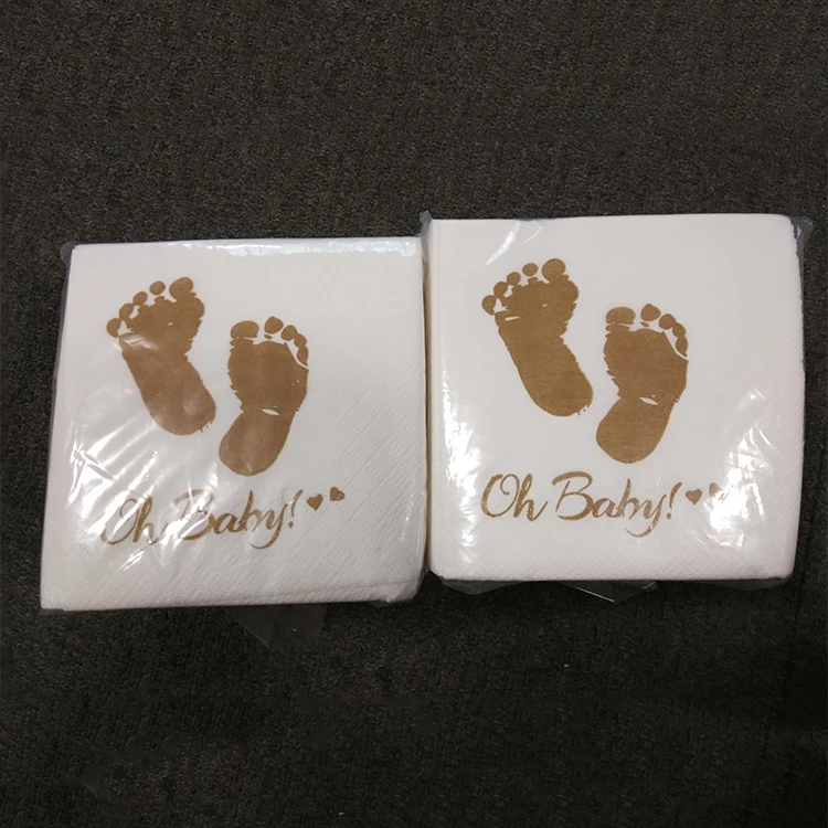 High Quality Printed 2 Ply 25 x 25 Dinner Napkin  For Hotel