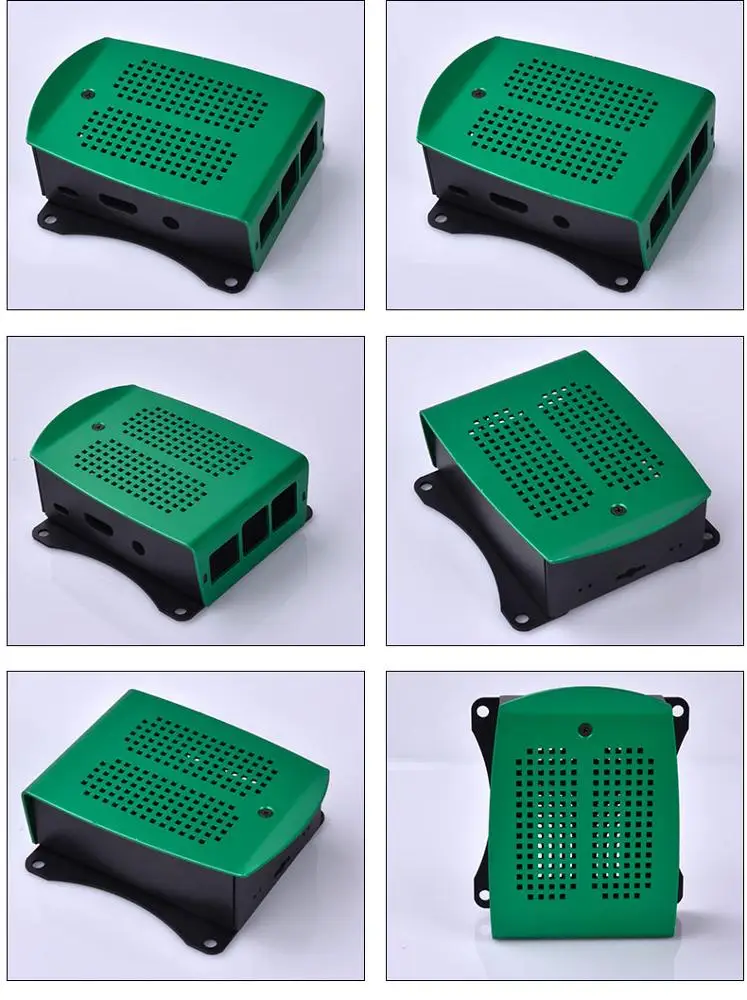 Raspberry Pi 3 Model B+ Aluminum Case Metal Enclosure with mounting holes on for wall mounted