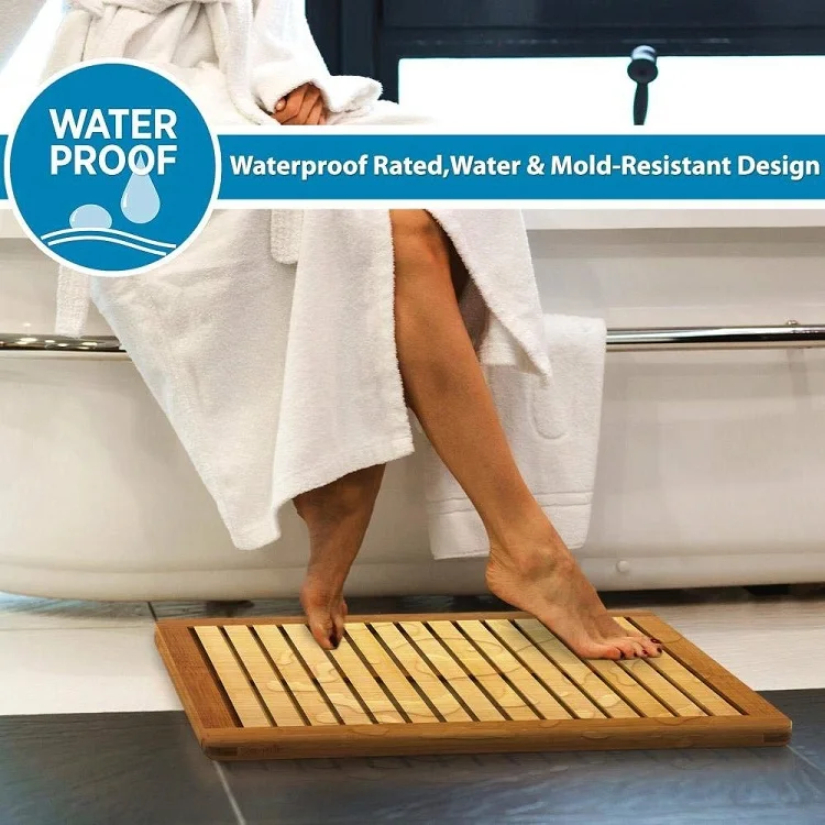 Hot sale factory direct price wood shower mat