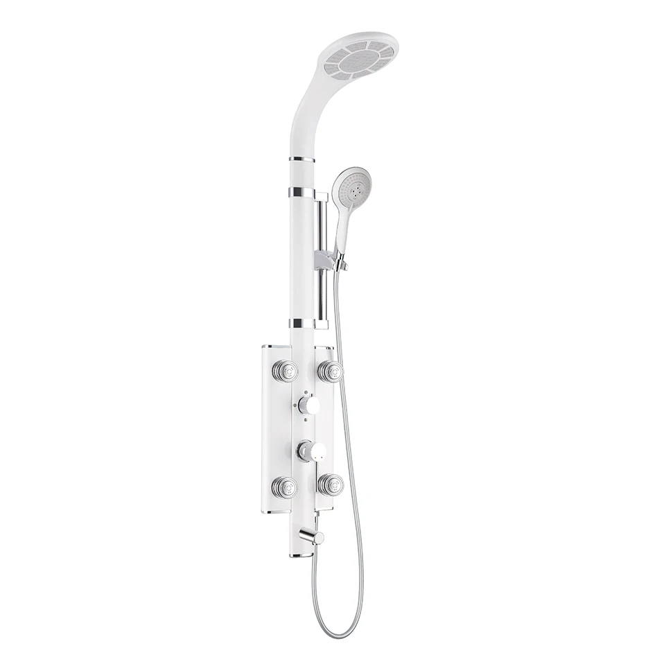 
Color changing led shower with massage jets 