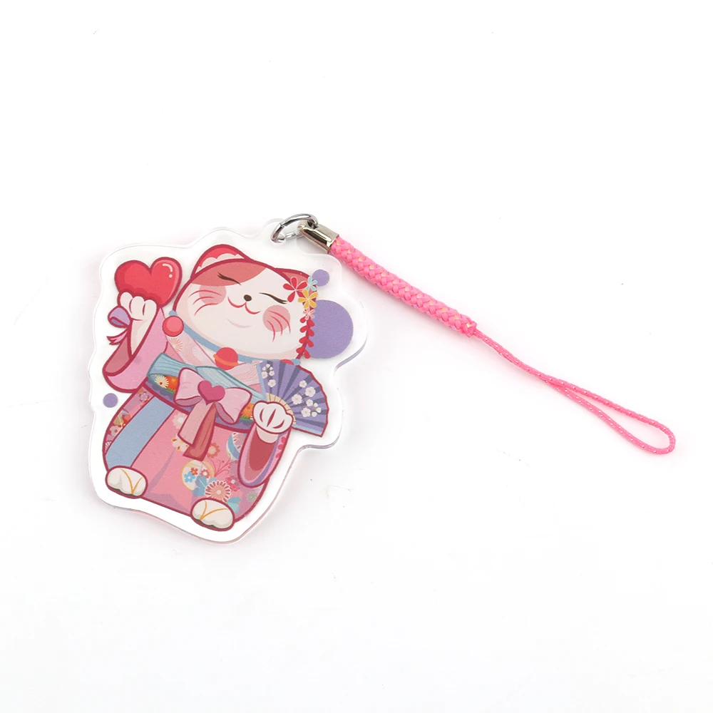 Vograce High quality clear two side printed vograce custom acrylic keychain