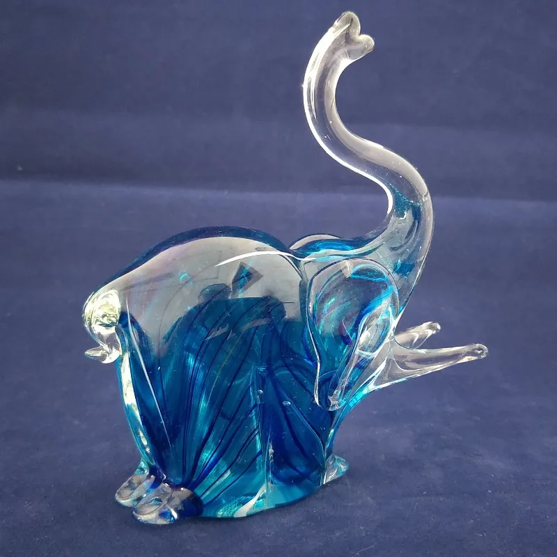 
miniature blown ornaments glass animals elephant statues 