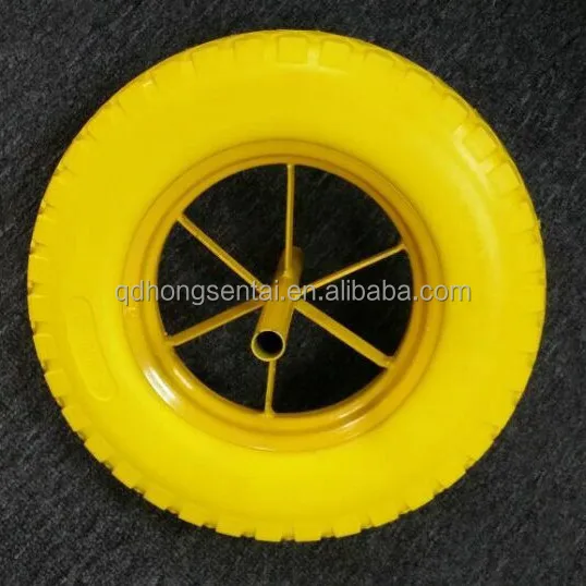 14 inch 14x4 16 inch 16x4 350-8 400-8 PU Foam Spoke Wheels for Wheelbarrow