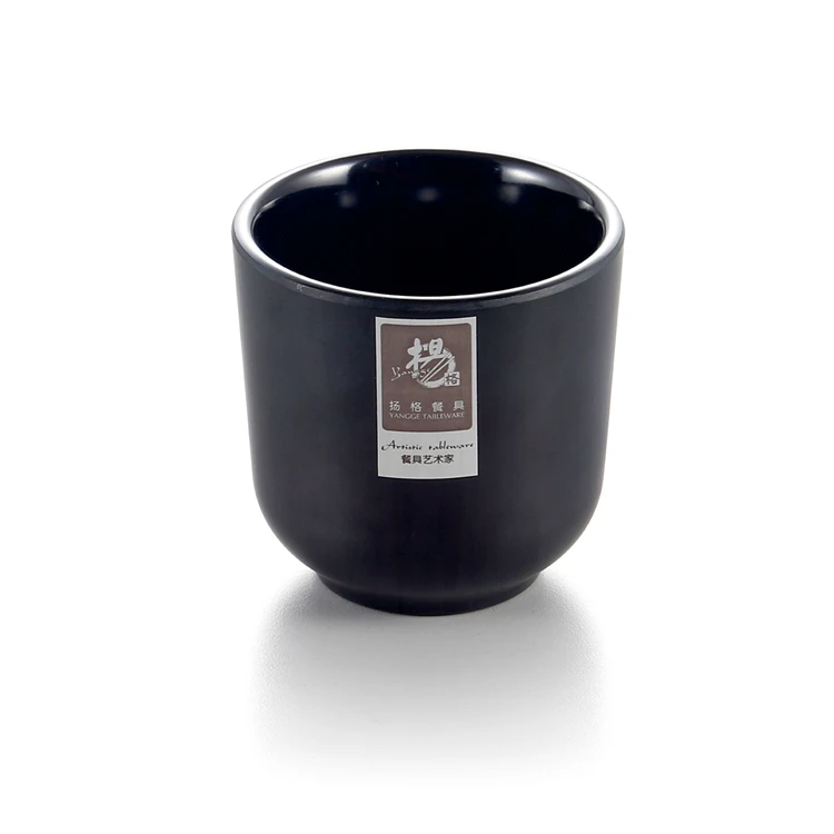 Wholesale Black Matte Melamine Tea Coffee Espresso Cup