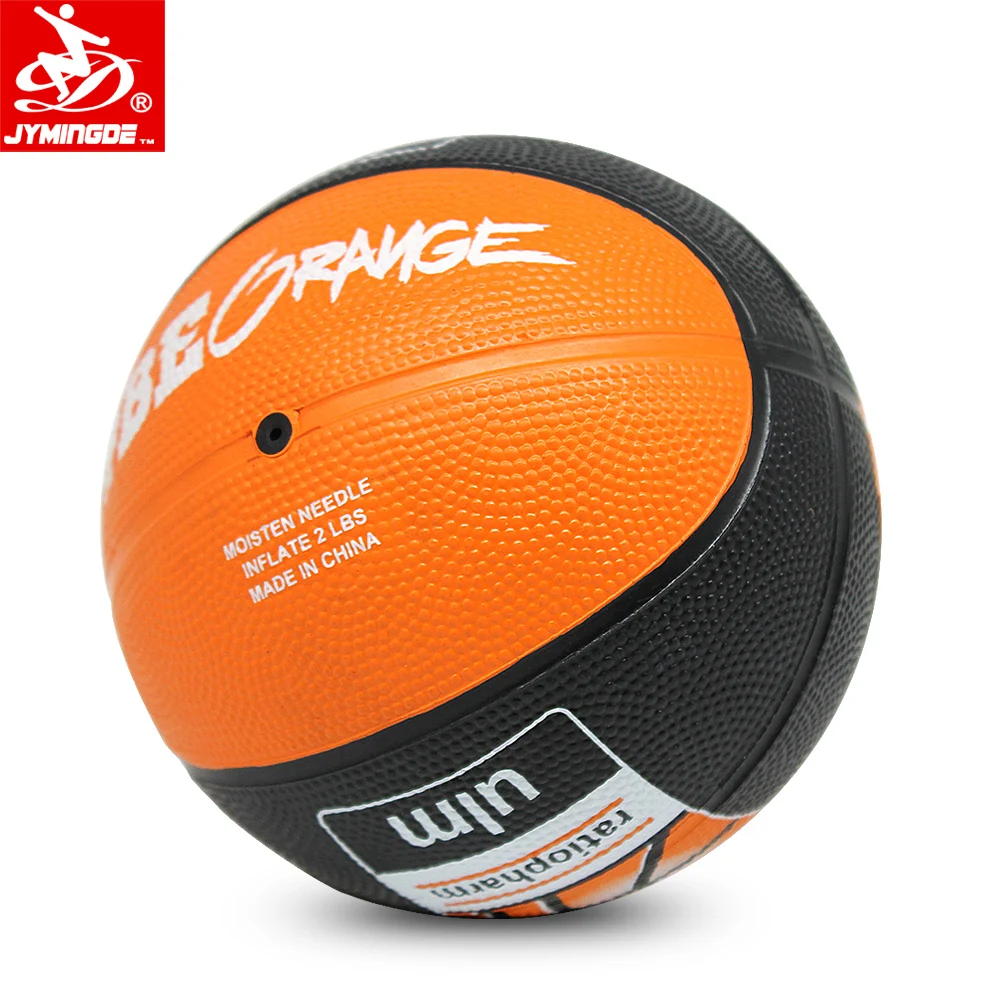 Black 5 inch diameter size 1 rubber mini basketball