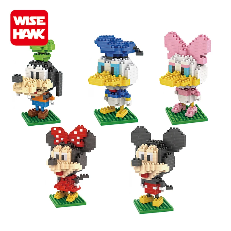 Kids educational plastic diamond building block action figure mini toy for wholesale