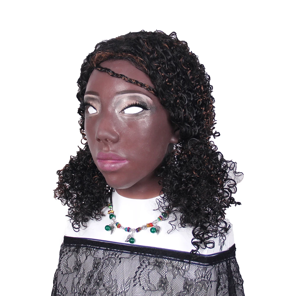 Disguise Masquerade For Man Feminine Silicone Female Headwear Realistic Goddess Face For Halloween Crossdresser