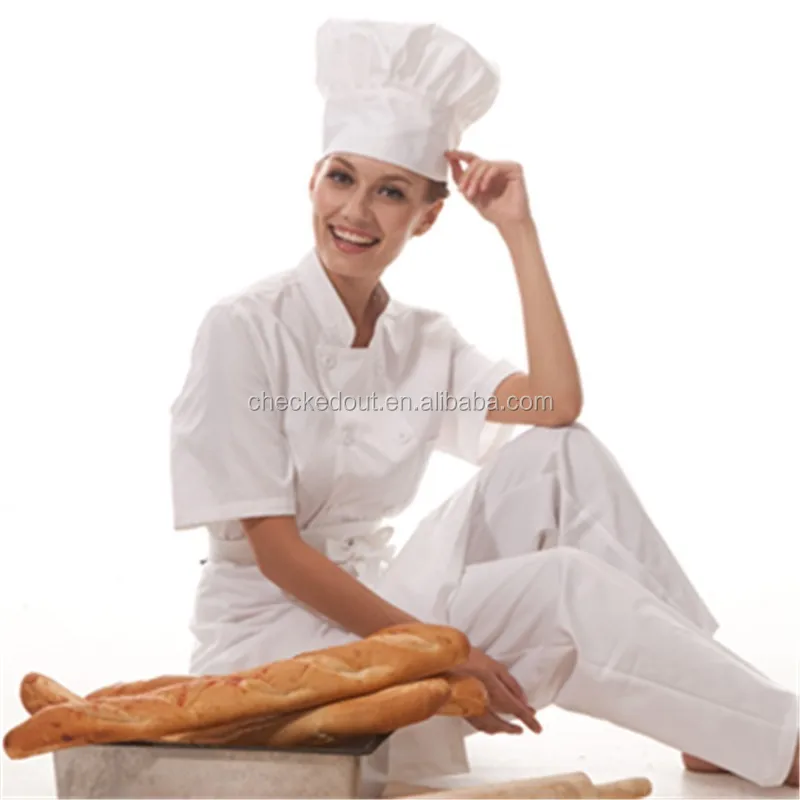 Белый Регулируемый Pleat колпак шеф-повара