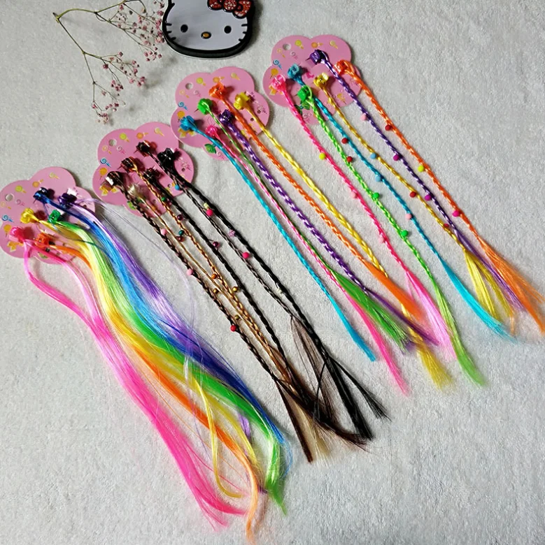 
Wholesale price factory braiding hair synthetic hair wigs Braid ornaments decorated with Colored Beads synthetic braiding hair 