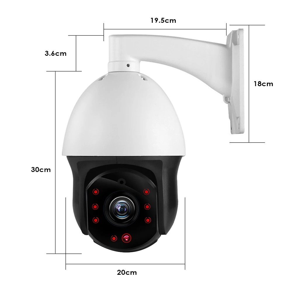H.265x 1080P Laser Logo 2mp Full HD 20x Zoom Mini IP Camera Wifi High Speed Dome Camera PTZ Camera