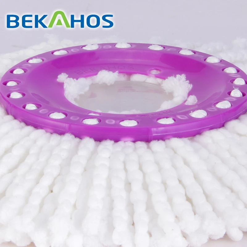 Bekahos 360 Rotating Degree Spin Easy Life Mop Magic Mop Bucket With 2 High Density Microfiber Mop Refill