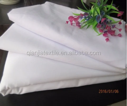 Factory price woven 100% cotton white fabric in roll