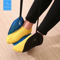 P.travel Car Seat Airplane Chair Desk Adjustable Universal Folding Footrest Foot Rest Hammock Nylon + Fleece + Silk Floss