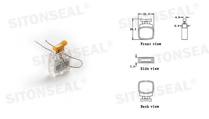 
ST-4010 Tamper Evident Electric Meter Seal with Wire 