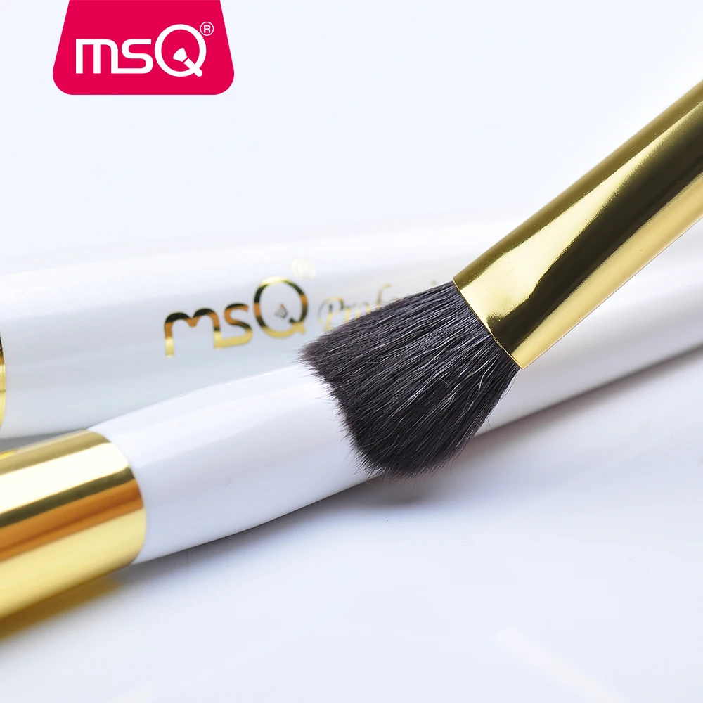 MSQ 18pcs new style white make up brush set with goat hair professional makeup brushes