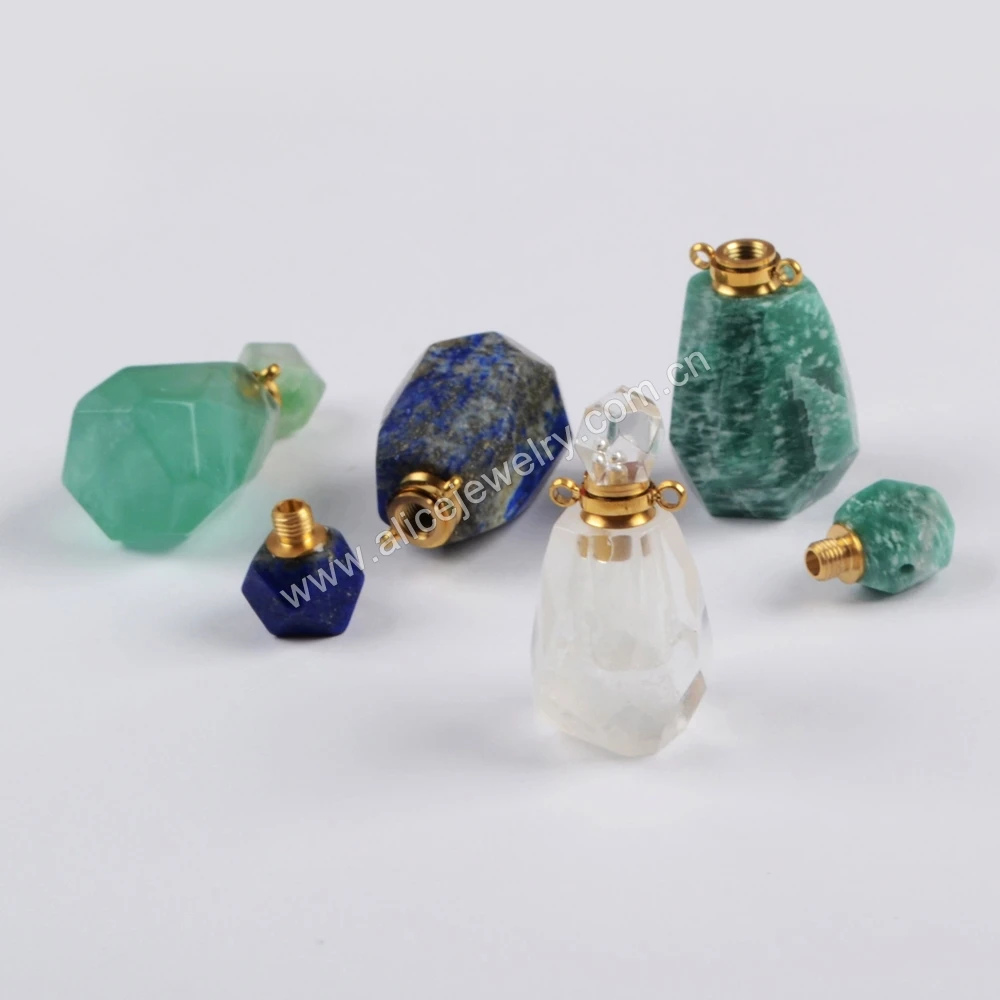 WX1170 Natural gemstone  perfume bottle pendant wholesale