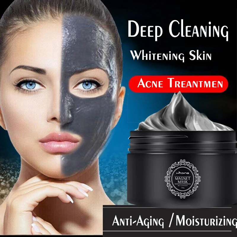 Magnetic Face Mask Mineral-Rich  Pore Cleansing Removes Skin Impurities  Magnet Mud Mask Moisturizing Anti-aging Deep Cleansing