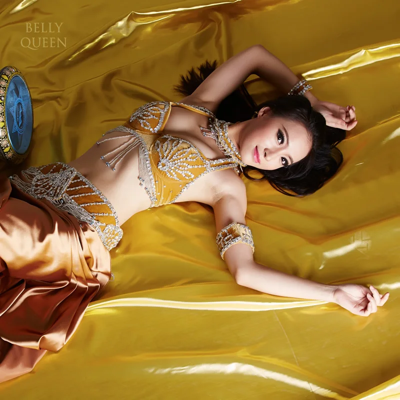 
Professional belly dance Performance costumes with tassel BellyQueen 