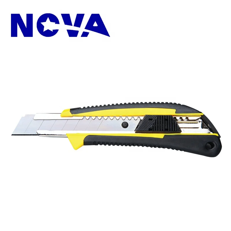 18 mm plastic sliding button snap off handy cutter knife