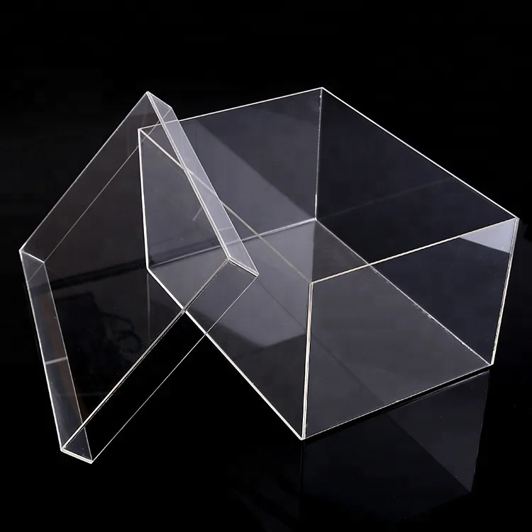 
Custom Acrylic Square Rose transparent luxury clear acrylic flower box 