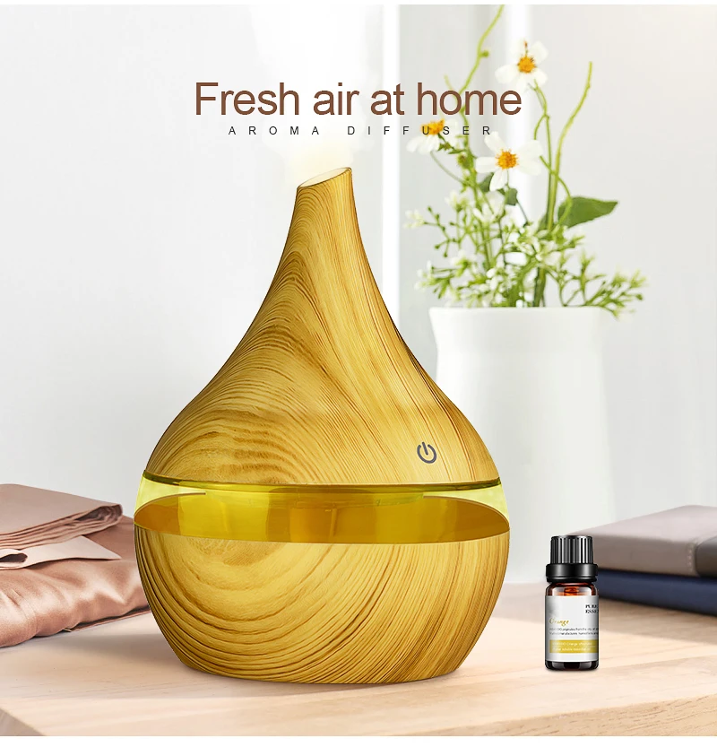 130ml portable Wholesale wood Grain Cool Mist Aroma Ultrasonic Mini Humidifier promotional USB diffuser