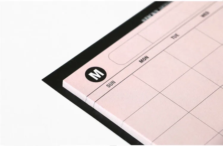 custom paper notepad Pink/white desk calendar self-adhesive memopad wholesale sticky notes
