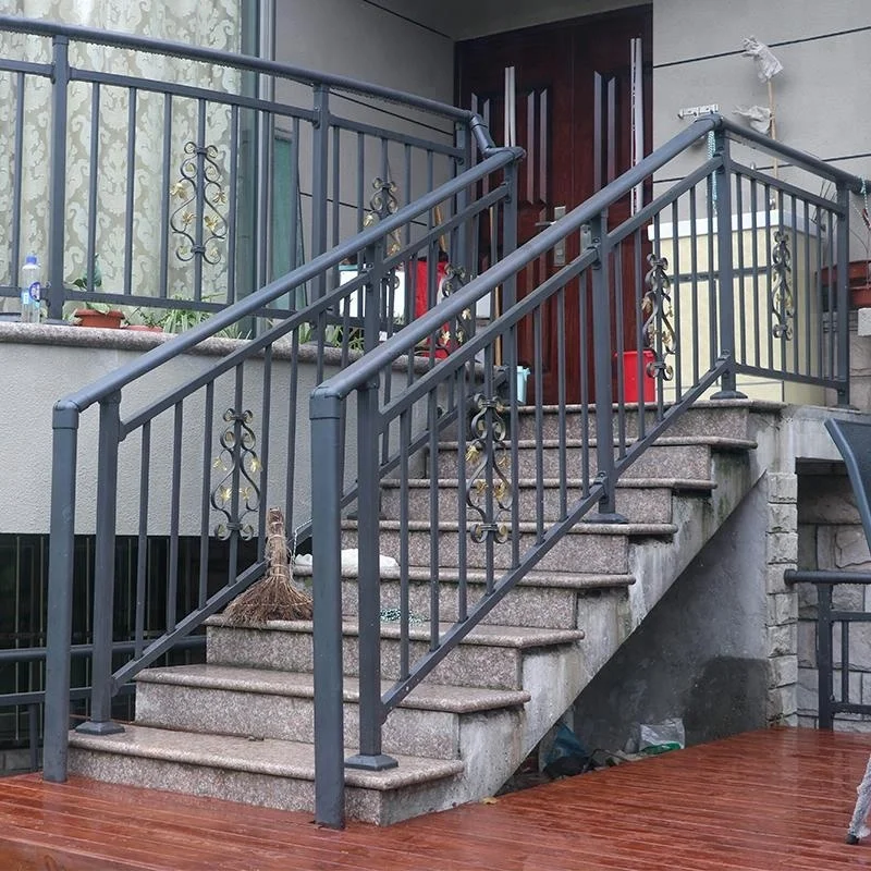 Exterior metal hot sale stair handrail
