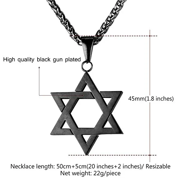 Wholesale Israel Jewish Star Of David Hollow Amulet Pendant