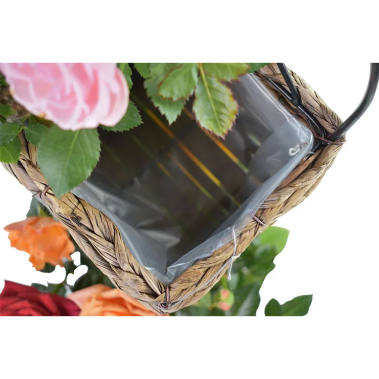 High Quality Handmade Wicker Flower Straw Basket