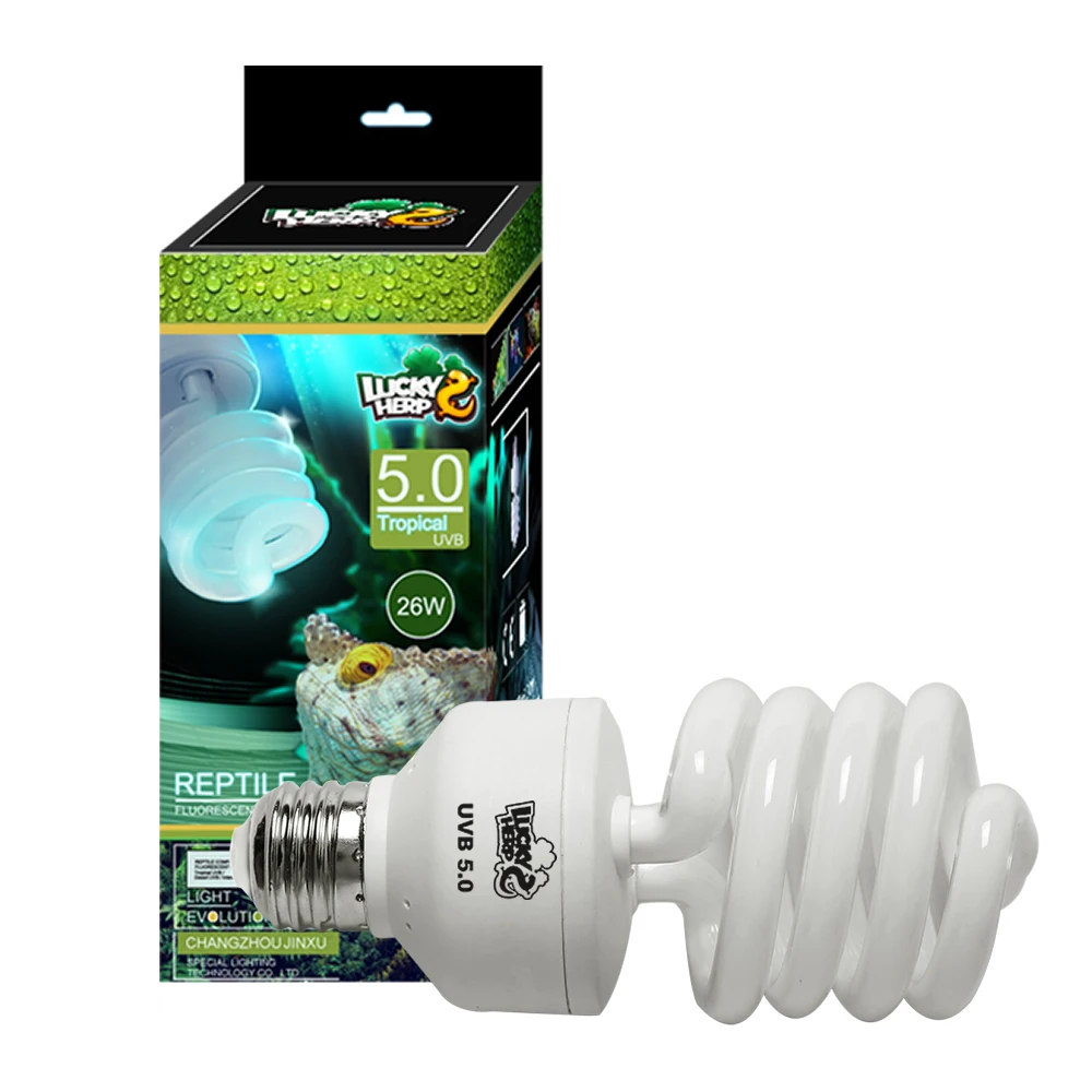 tropical lamp 26 watt uva uvb 5.0 compact bulb for reptile
