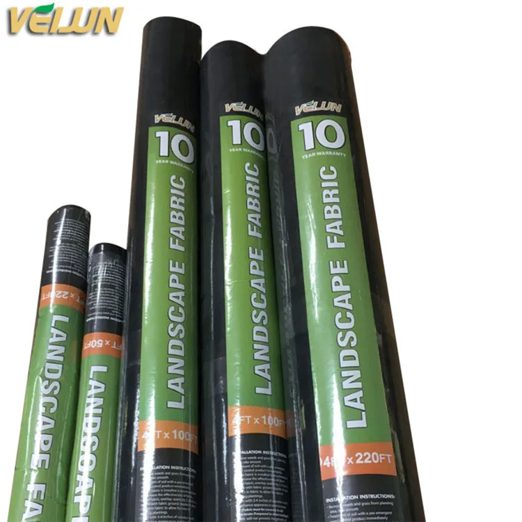 UV treated virgin biodegradable / ecofrindly non woven black weed mat