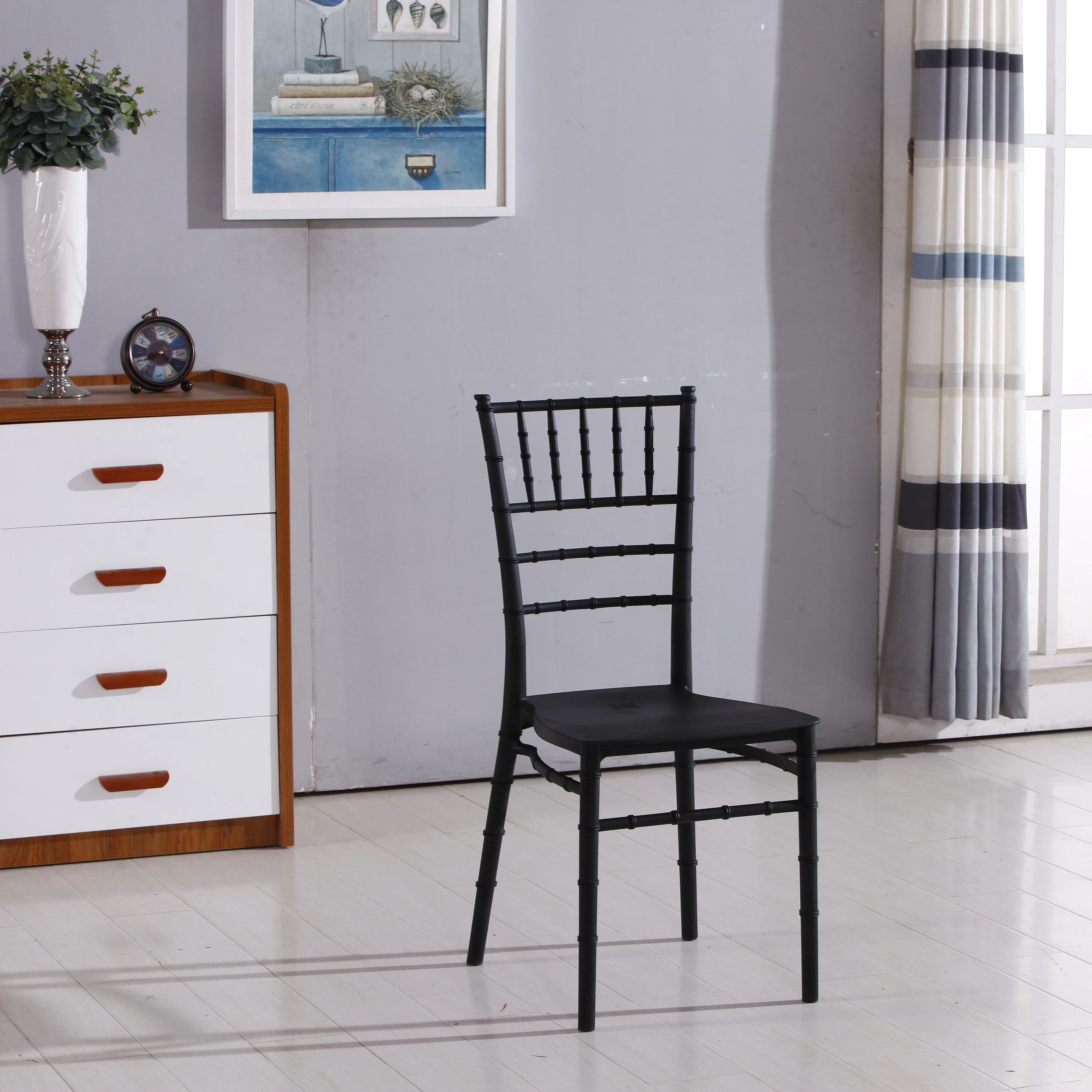 
Nordic Wedding Bamboo Chair Household Plastic Dining Chair Recreational Backrest Table Hotel Conference Chair 