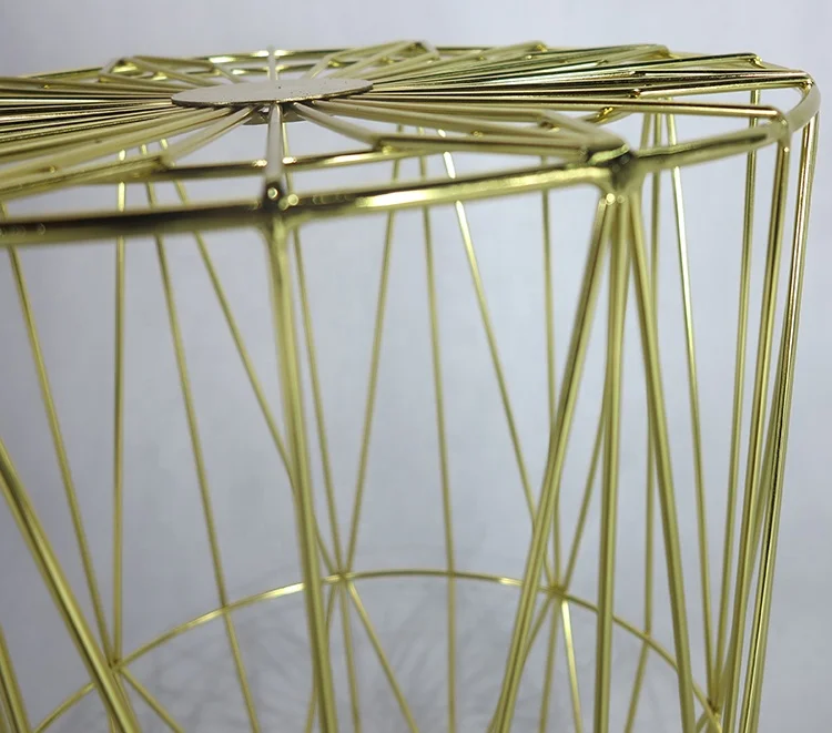 Несколько цветов металлической проволоки барабана дизайн журнальный столик