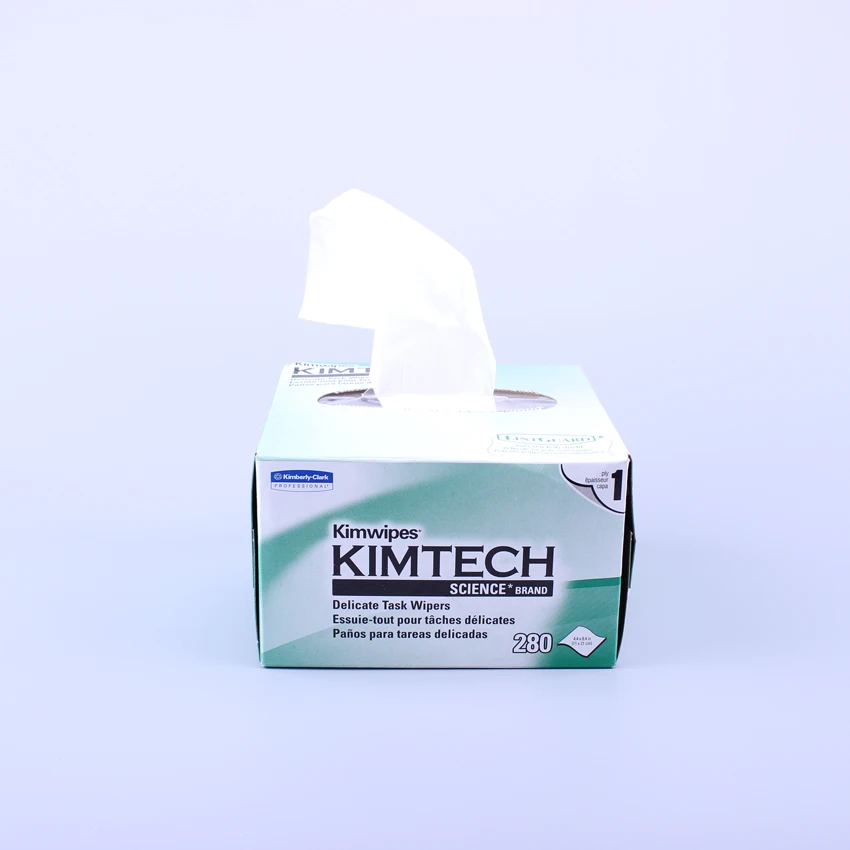 100 % Woodpulp Cleaning Paper Dustproof Kimtech Wipes Fiber Optical Tissue Paper