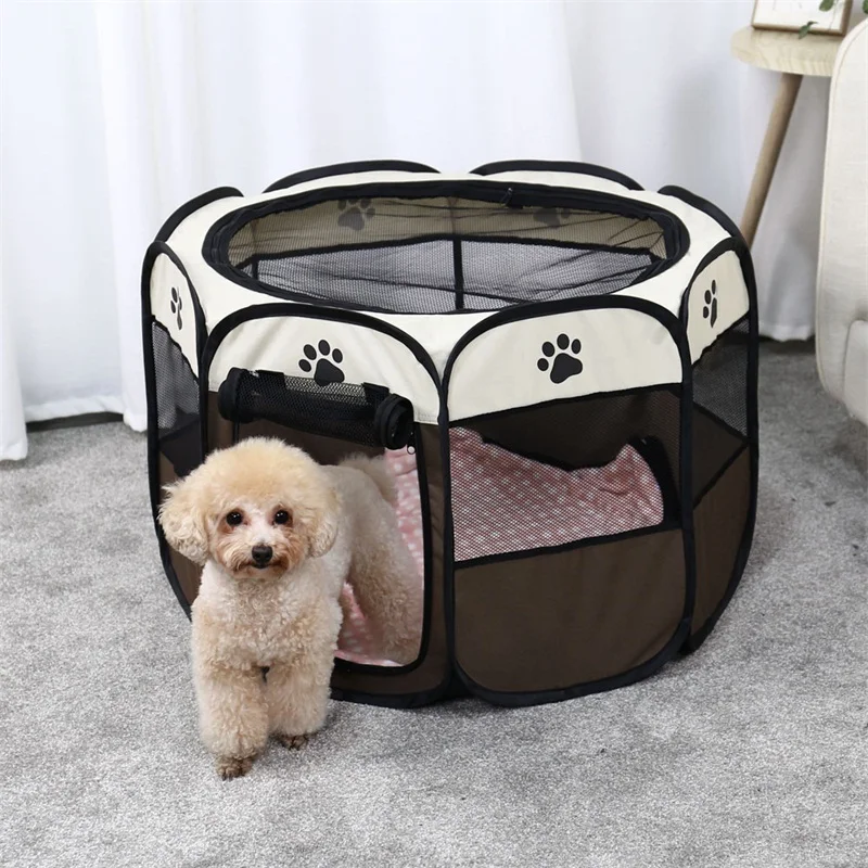 2 in 1 Portable Folding Travel Pet Dog House Playpen Multi-functionable Cage Outdoor Pet Carrier bag tent