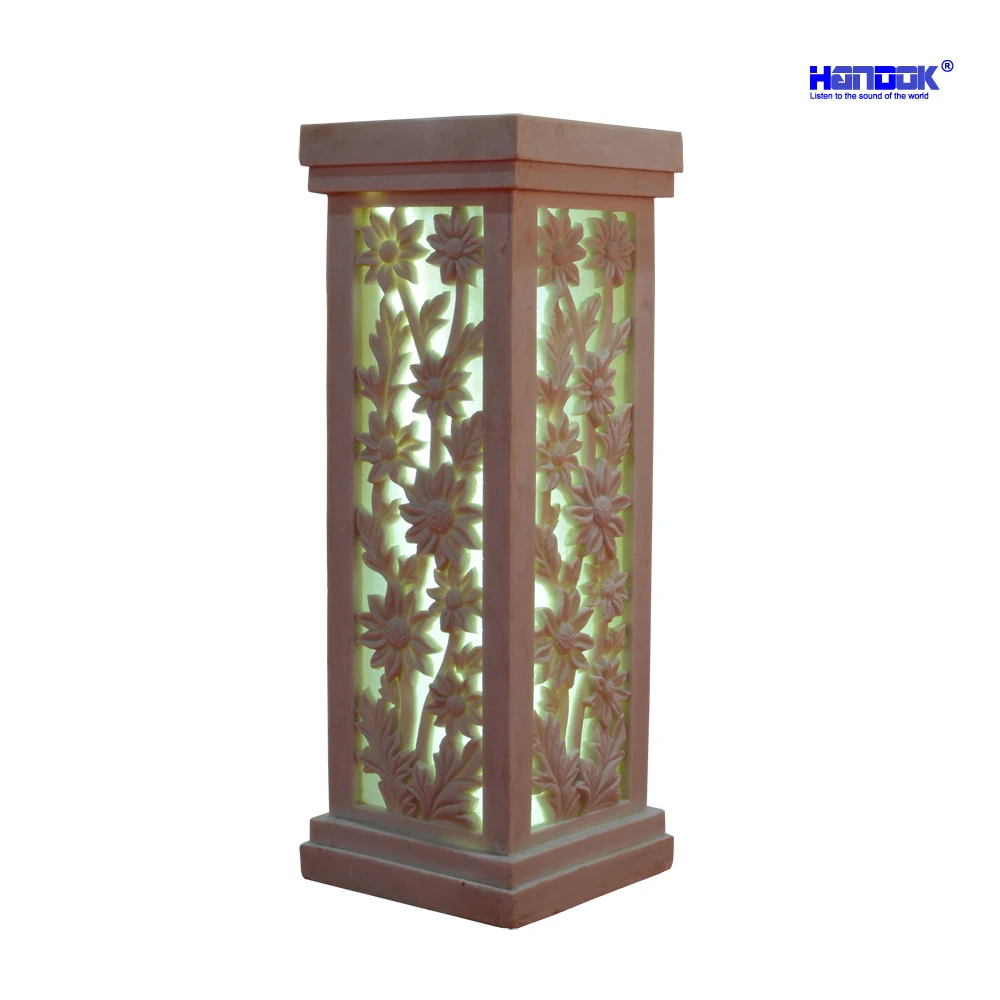 
Large Home Garden Decoration Sand Stone Lantern With LED Bulb 