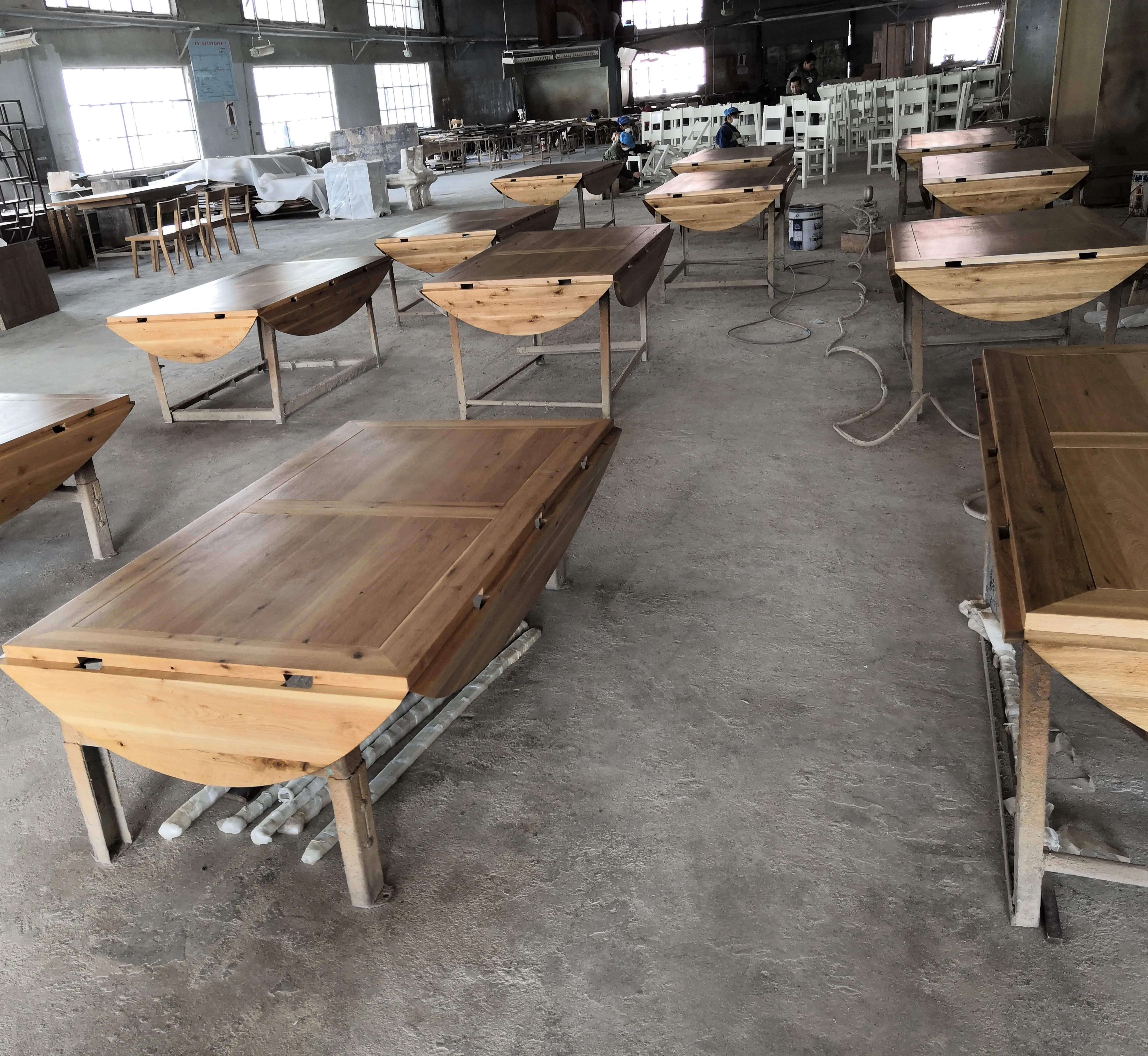 oak expandable dining table