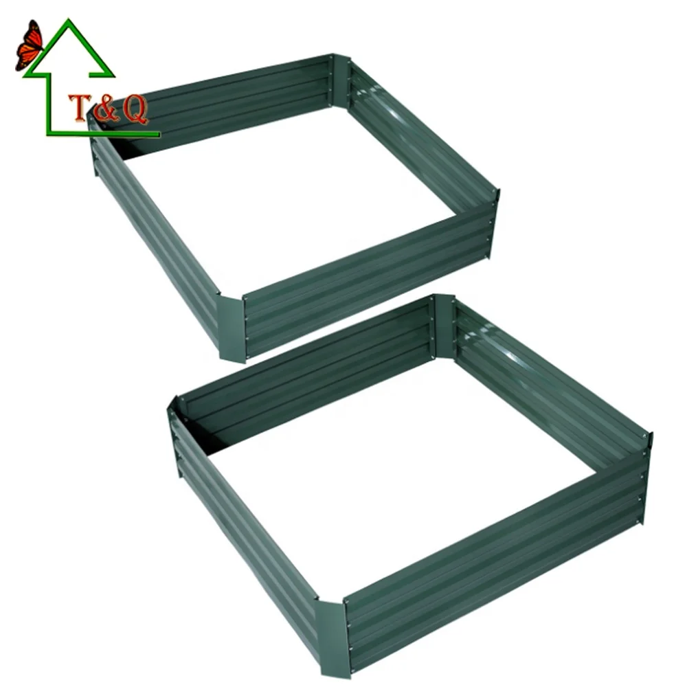 Galvanised Steel Raised Garden Grow Bed Corrugated Sheet Garden Planter Box Raised Vegetable Garden Bed