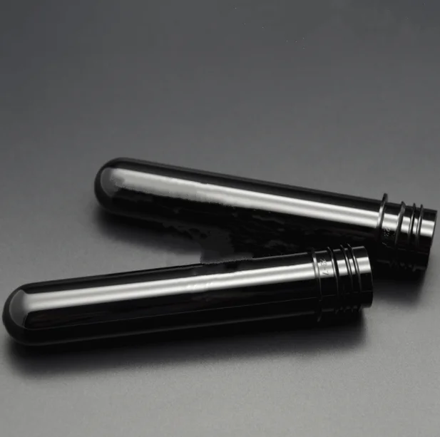 10ml 20ml 25ml 30ml 40ml 50ml 100ml Black plastic test tube with aluminum screw caps / Candy tubes packaging for food