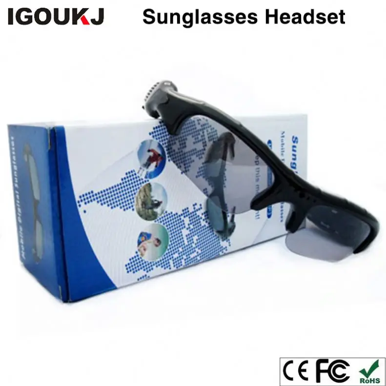 Factory Camera Multifunction Wireless headset DV Sun Glasses earphone video for Driving mobile eyewear recorder TF Card MP3